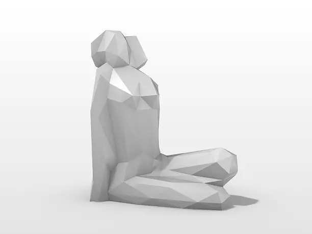 women pose 3D 3DS Model