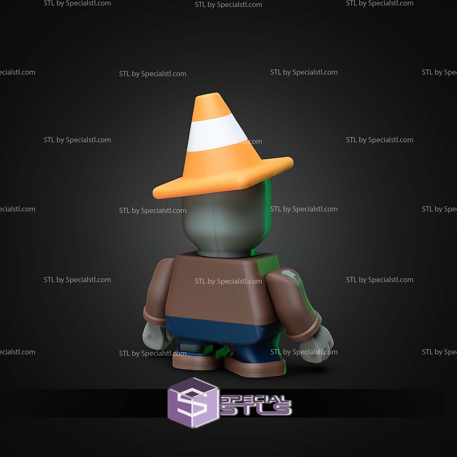 Super Basic STL Chunkbrainz Plants vs Zombies 3D Model — view 3