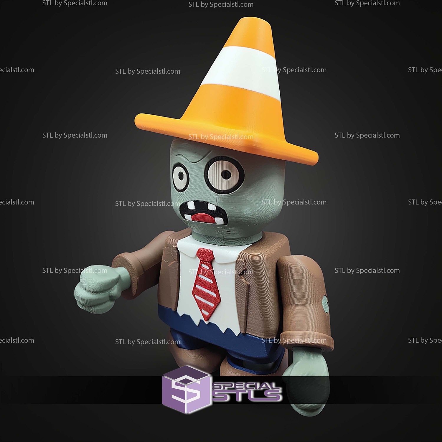 Super Basic STL Chunkbrainz Plants vs Zombies 3D Model — view 4