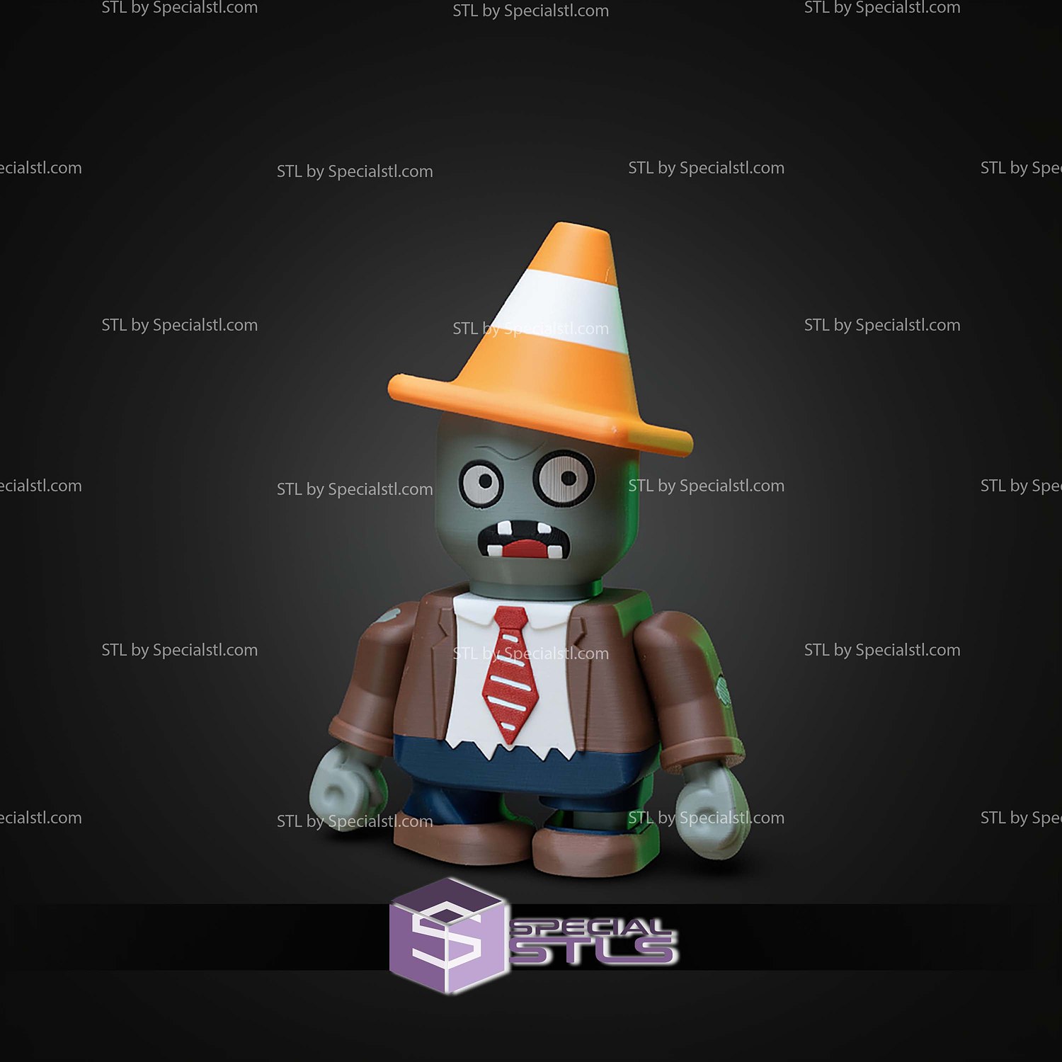 Super Basic STL Chunkbrainz Plants vs Zombies 3D Model — view 5