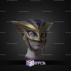 Cosplay STL Files Hawkgirl Helmet 3D Model