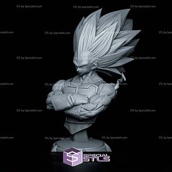 Vegeta SSJ3 Lighting Bust STL Files 3D Model