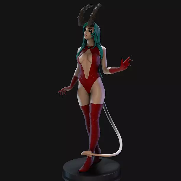 Demon Lady 3D Print Model 25cm ZTL Model