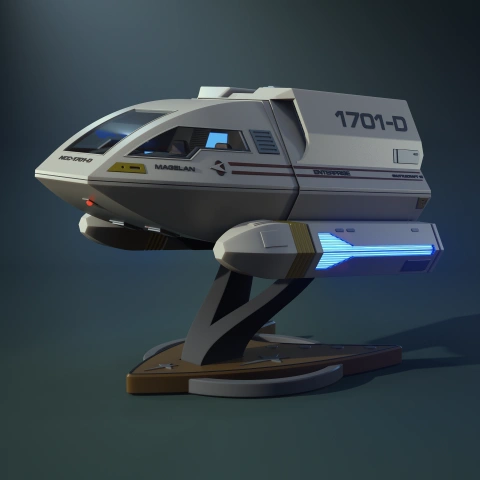 Type-6 Shuttlecraft 3D Printer Files | Assembly STL Model