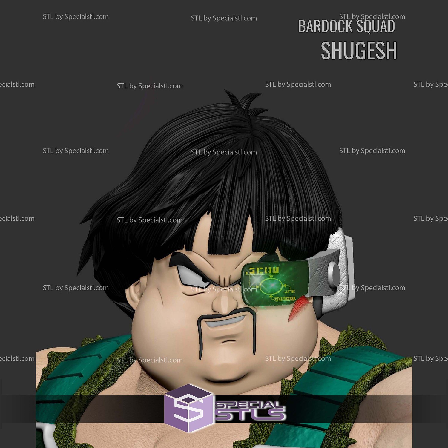 Shugesh the Saiyan Bardock Squad STL Files 3D Model — view 2