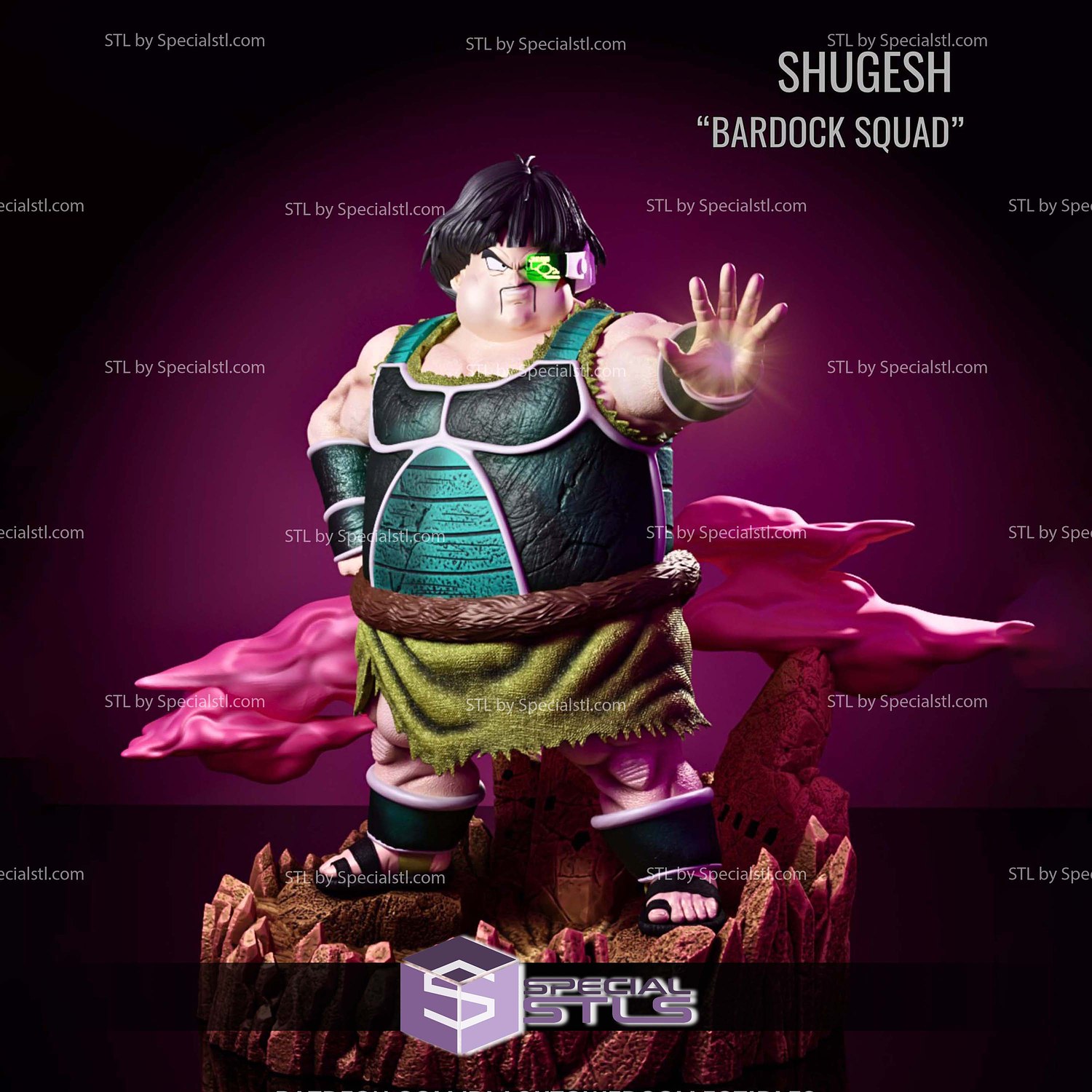 Shugesh the Saiyan Bardock Squad STL Files 3D Model — view 3