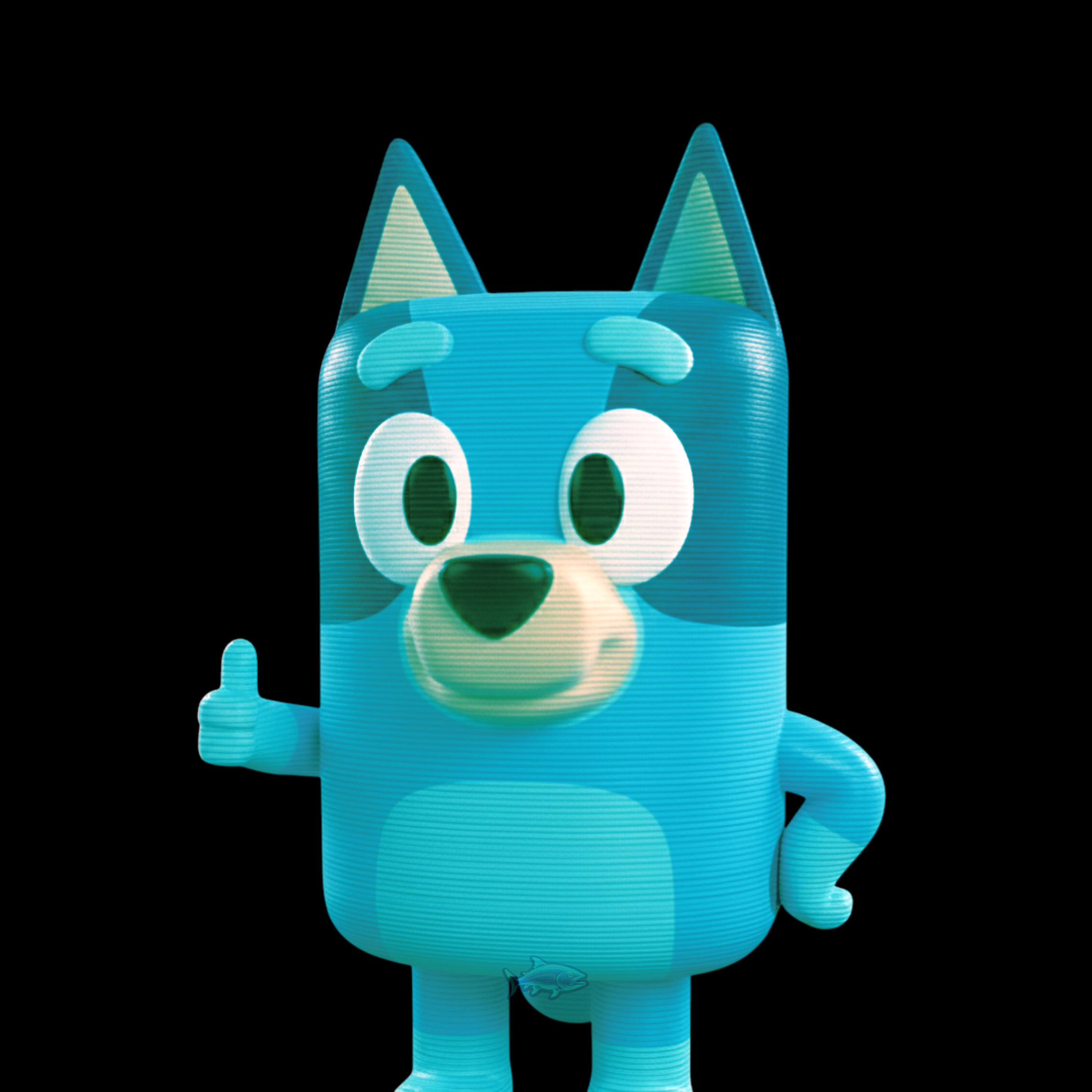 Cattle Dog Inspired Figurine - Multi-Color 3D Printable STL Model — view 1