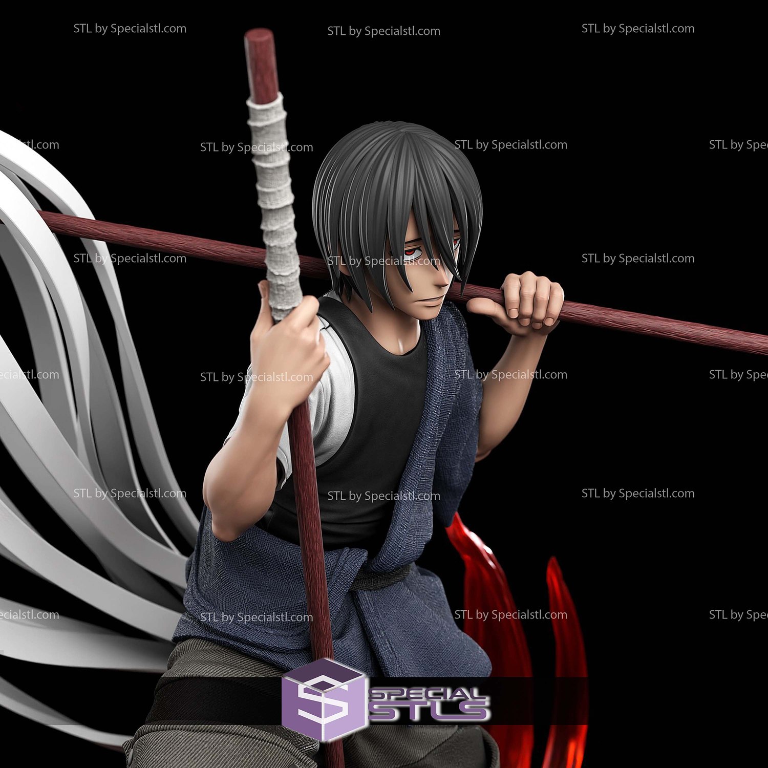 Benimaru Shinmon Fire Force 3D Printer Files STL Model — view 4