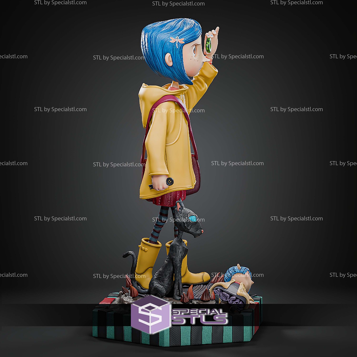 Coraline 2009 300mm STL Files 3D Model — view 2
