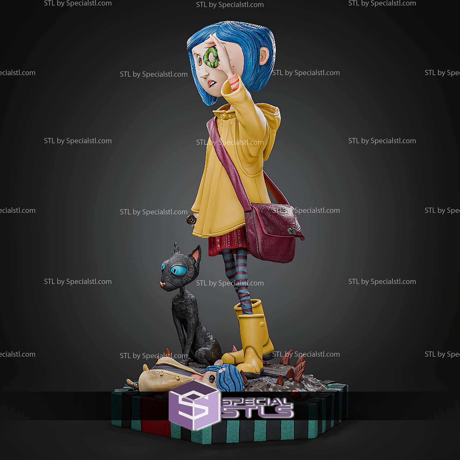 Coraline 2009 300mm STL Files 3D Model — view 6