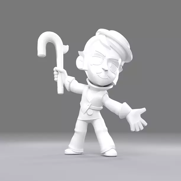 Gray Original - Brawl Stars 3D 3MF Model