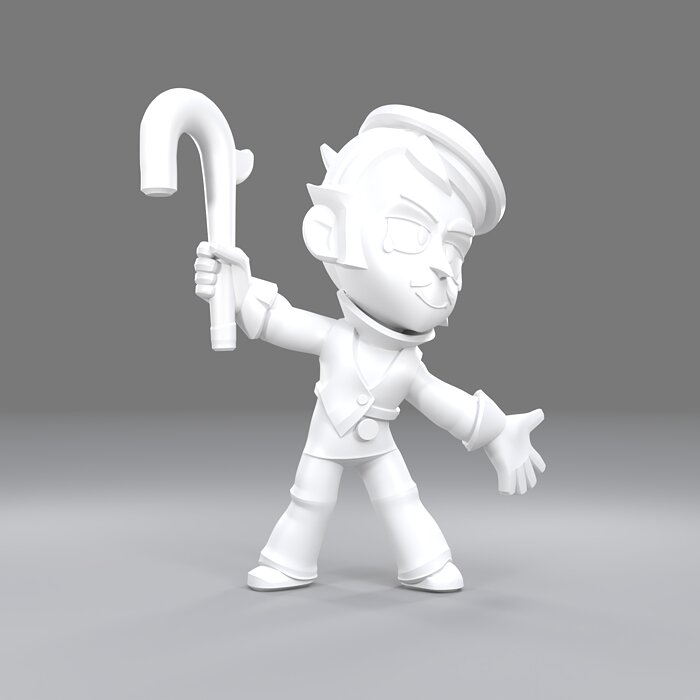 Gray Original - Brawl Stars 3D 3MF Model — view 2