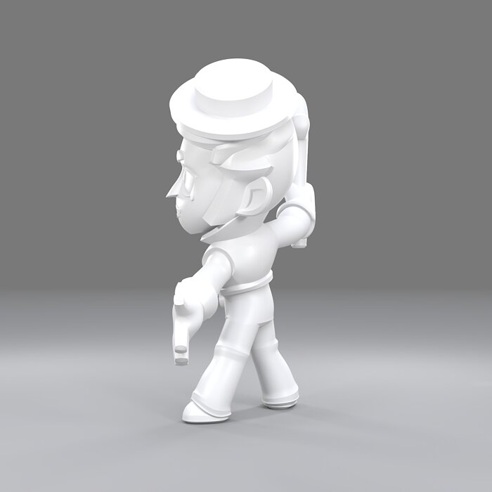 Gray Original - Brawl Stars 3D 3MF Model — view 3