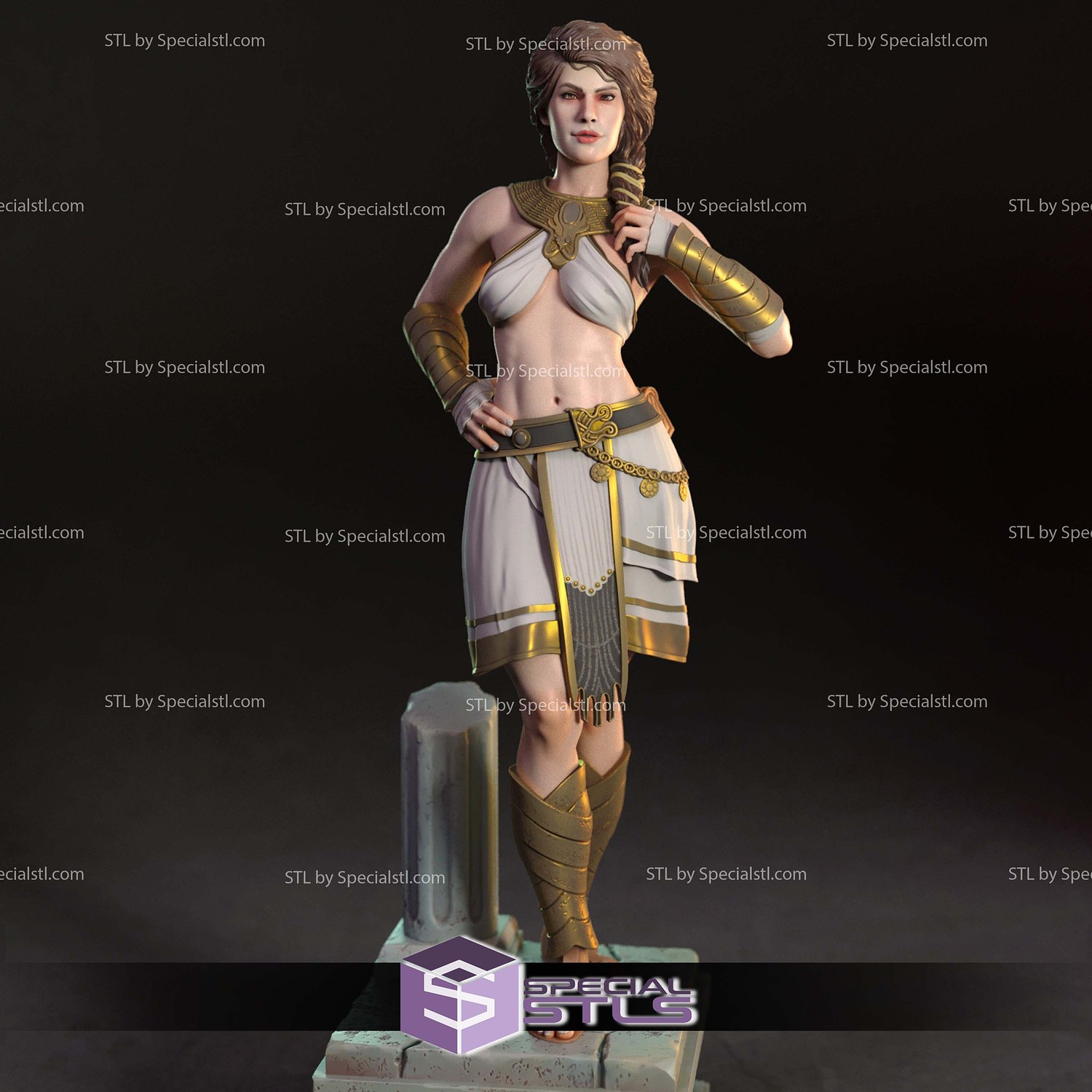 Kassandra Assassin Creed STL Files 3D Model — view 2
