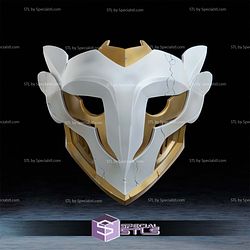 Cosplay STL Files Ekko Arcane Mask 3D Model