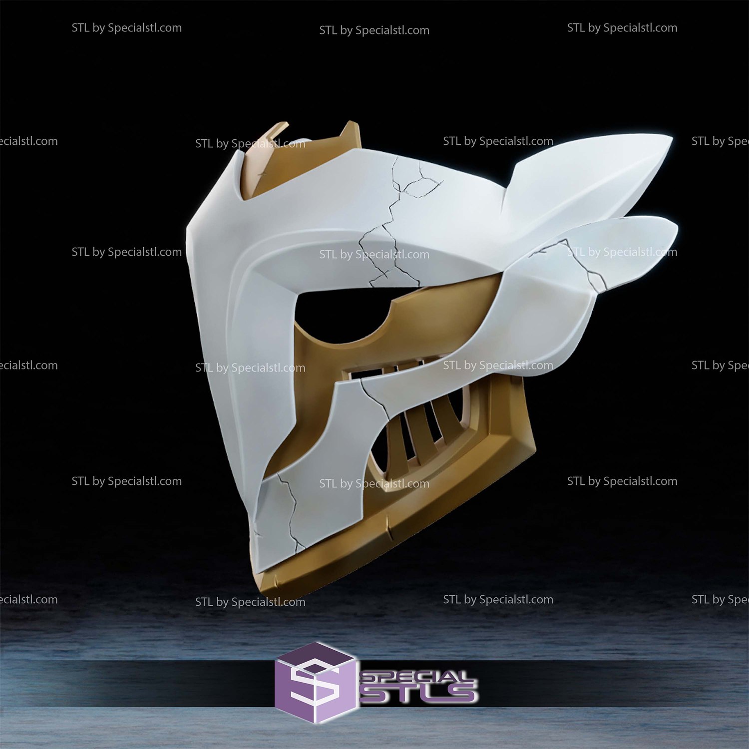 Cosplay STL Files Ekko Arcane Mask 3D Model — view 2