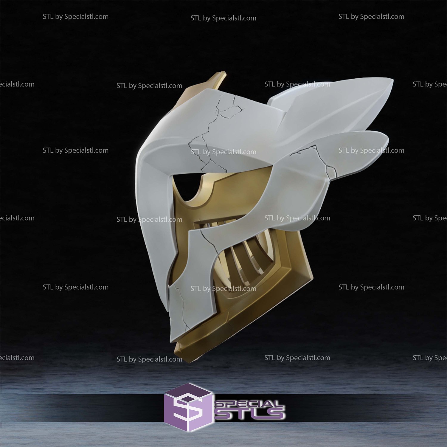 Cosplay STL Files Ekko Arcane Mask 3D Model — view 3