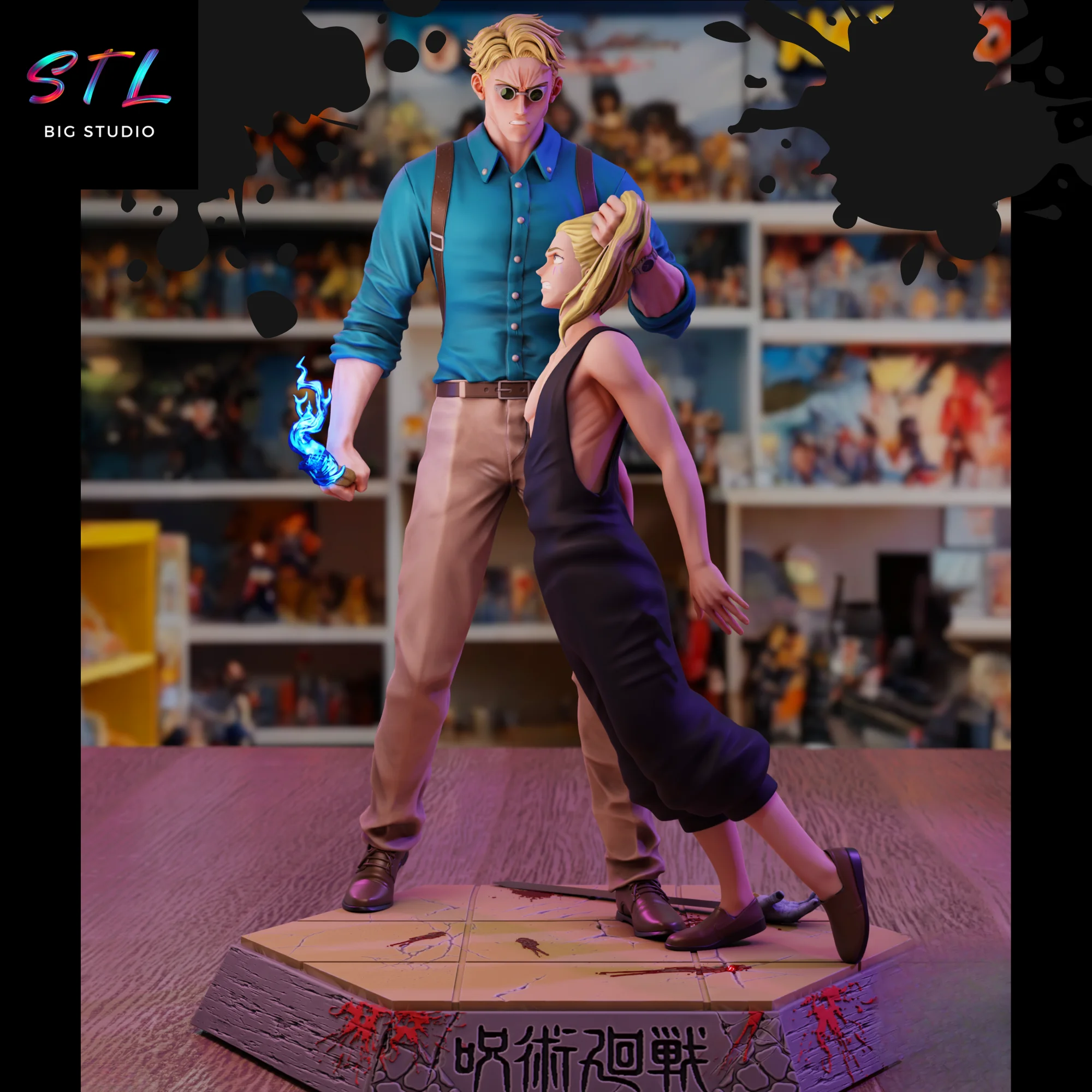 Kento Nanami vs Shigemo STL for 3D Printing | Jujutsu Kaisen Model — view 1