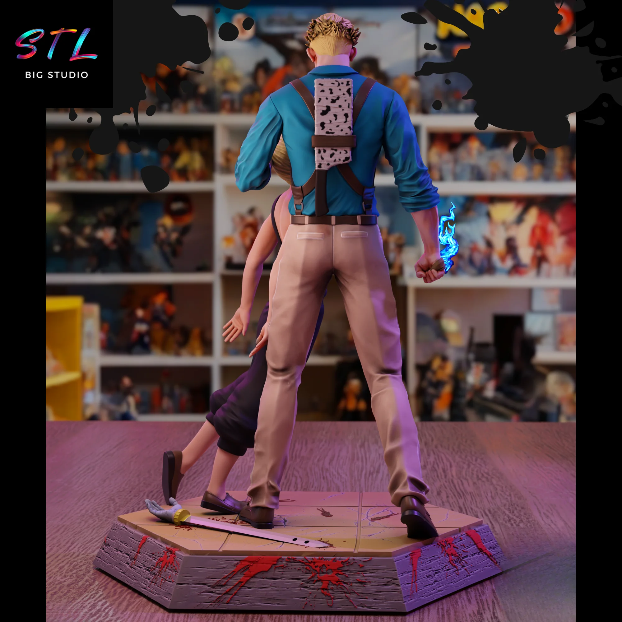 Kento Nanami vs Shigemo STL for 3D Printing | Jujutsu Kaisen Model — view 3