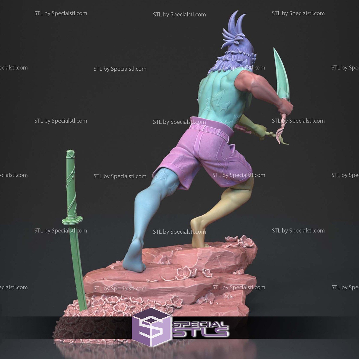 Shangri la Frontier Sunraku V2 STL Files 3D Model — view 3