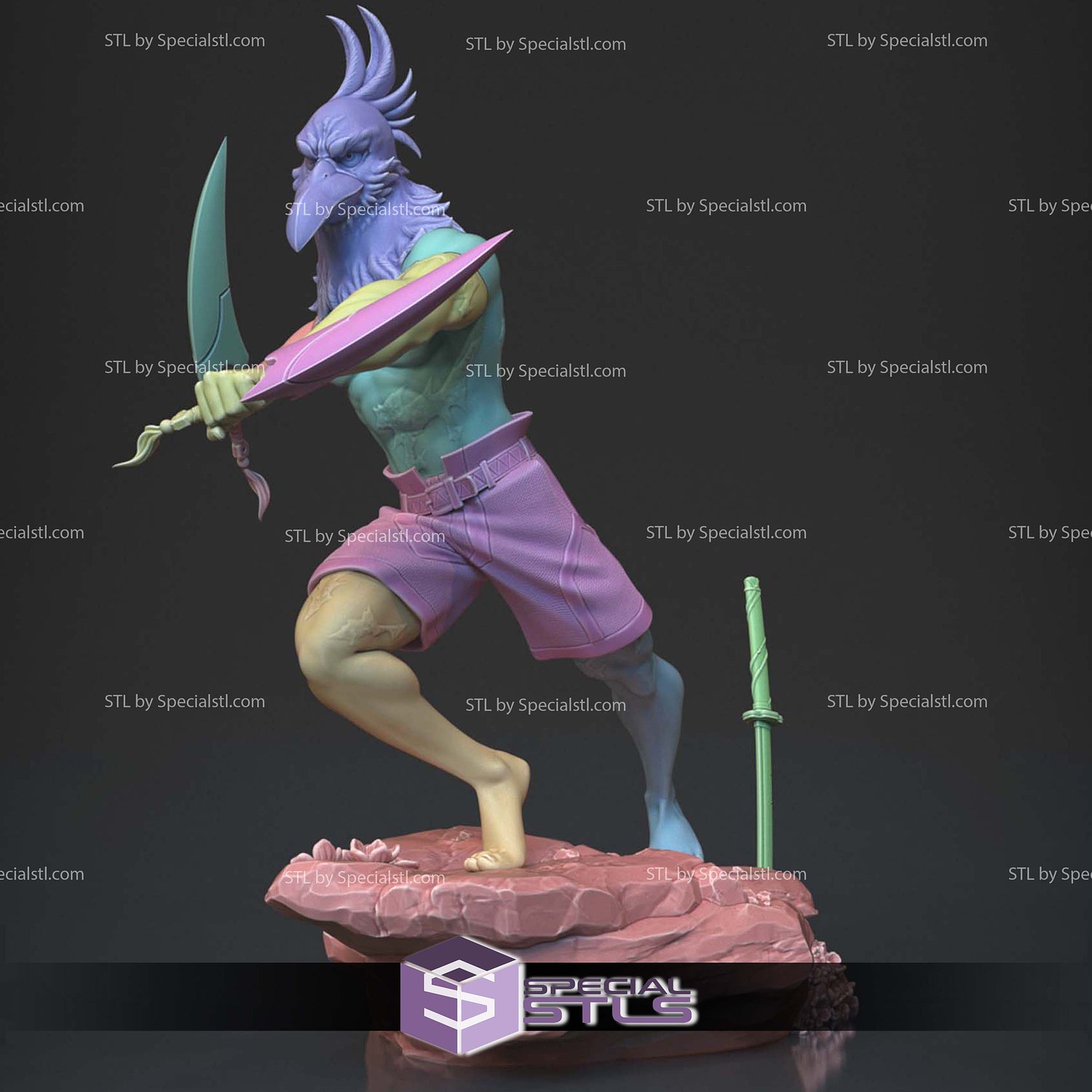 Shangri la Frontier Sunraku V2 STL Files 3D Model — view 4