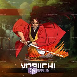 Yoriichi Tsugikuni in Battle Bust Digital Sculpture 3D STL Model — view 1