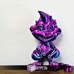 Basic STL Monkey Puckbo Boxer Articulated Print in Place 3D Model