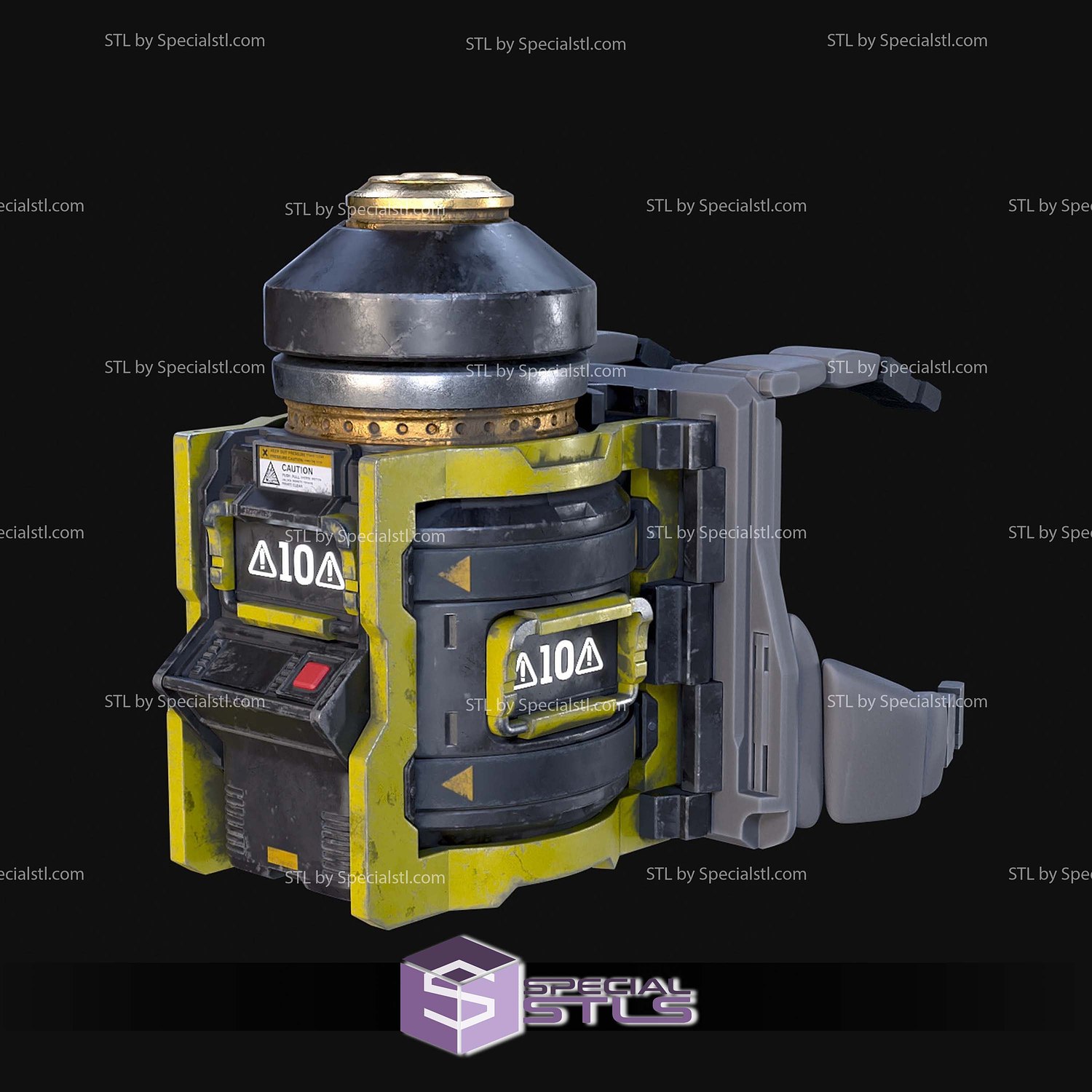 Cosplay STL Files Helldivers 2 Hellbomb Backpack 3D Model — view 3