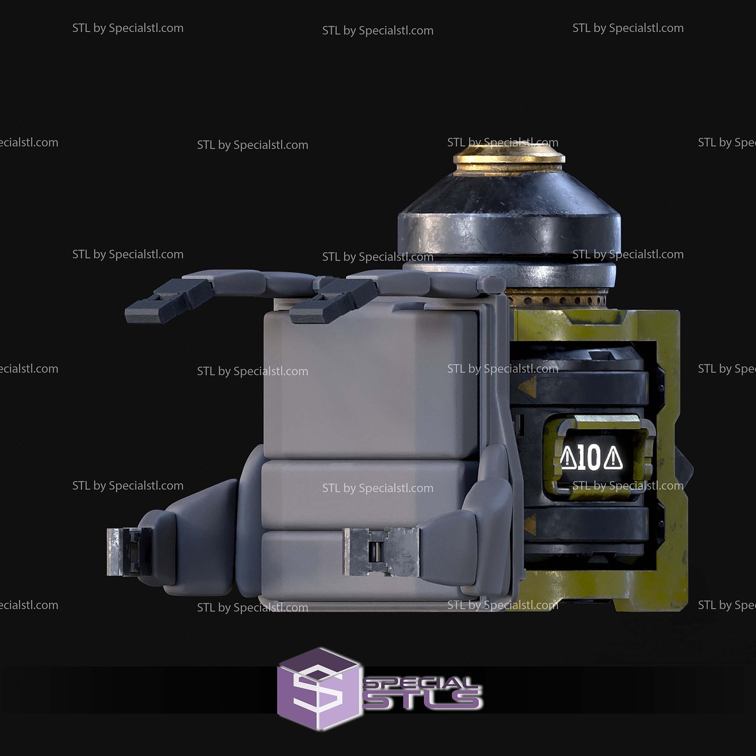 Cosplay STL Files Helldivers 2 Hellbomb Backpack 3D Model — view 5
