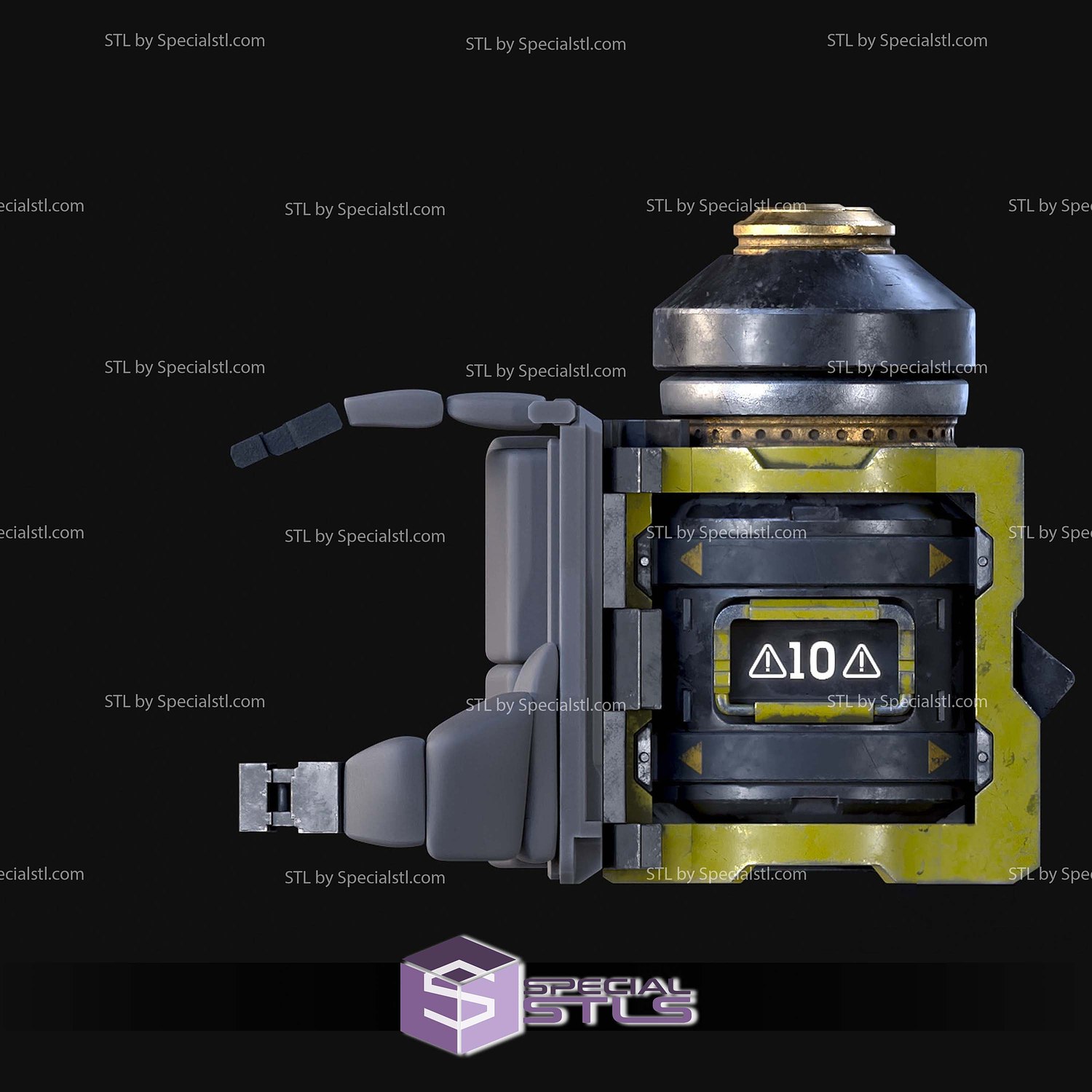 Cosplay STL Files Helldivers 2 Hellbomb Backpack 3D Model — view 6