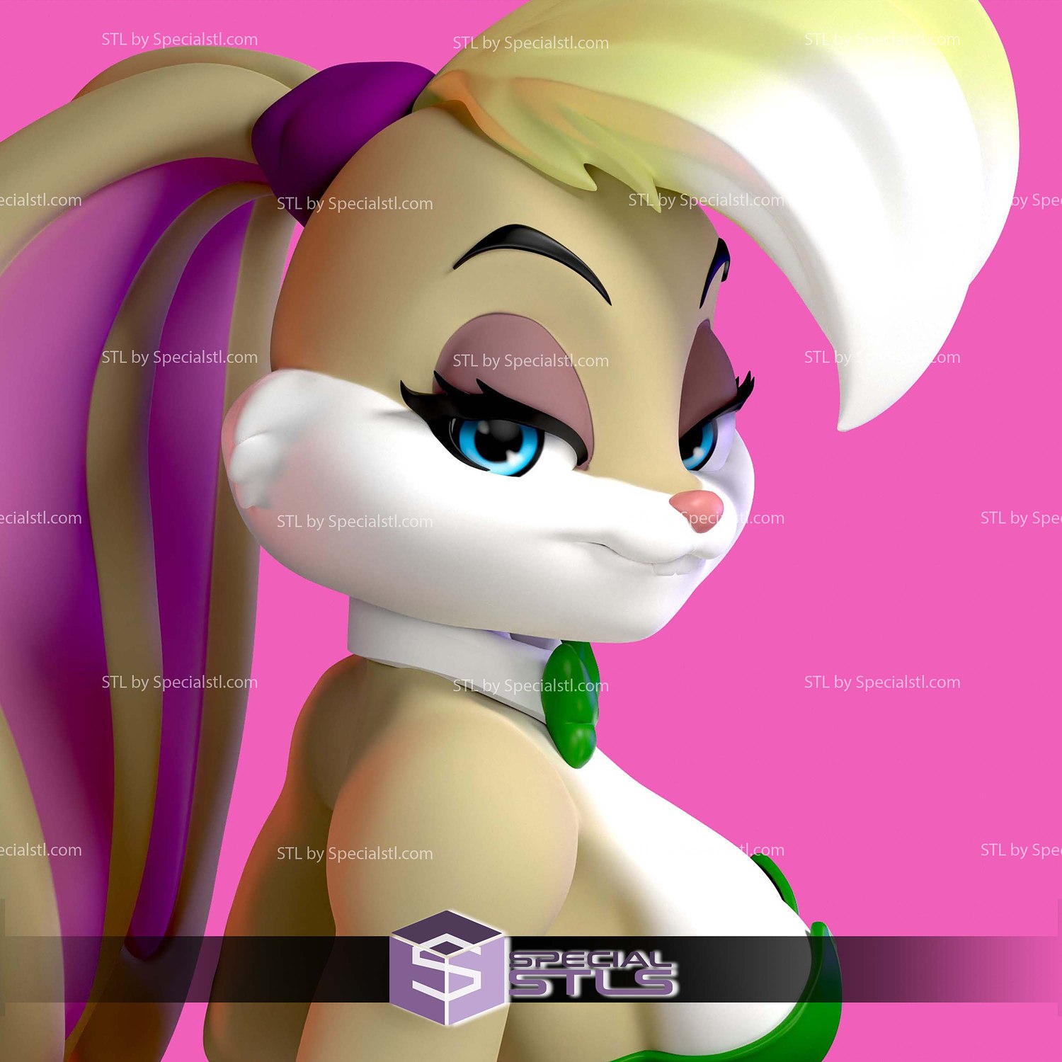 Lola Bunny Bunnysuit Sculptures 3D Printing STL Model — view 2