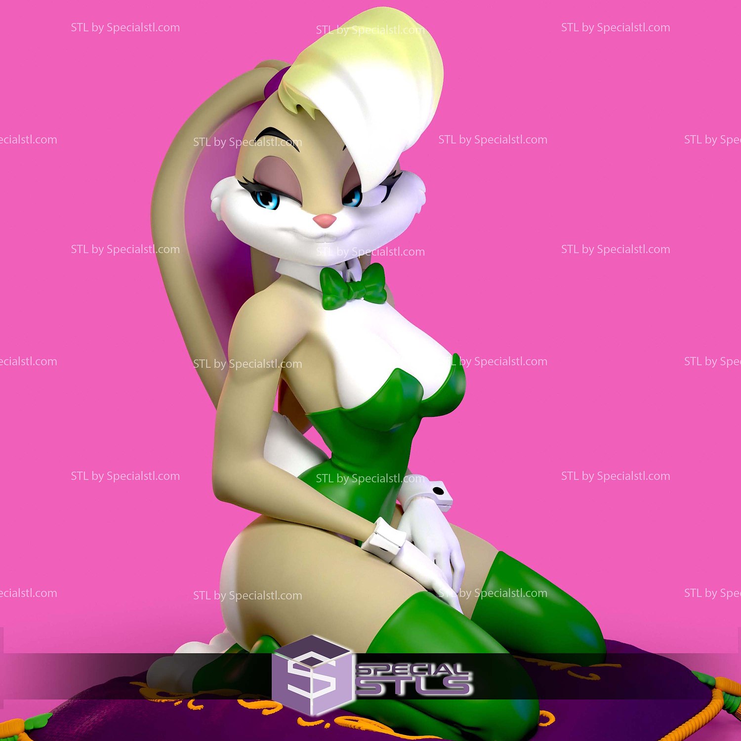 Lola Bunny Bunnysuit Sculptures 3D Printing STL Model — view 3