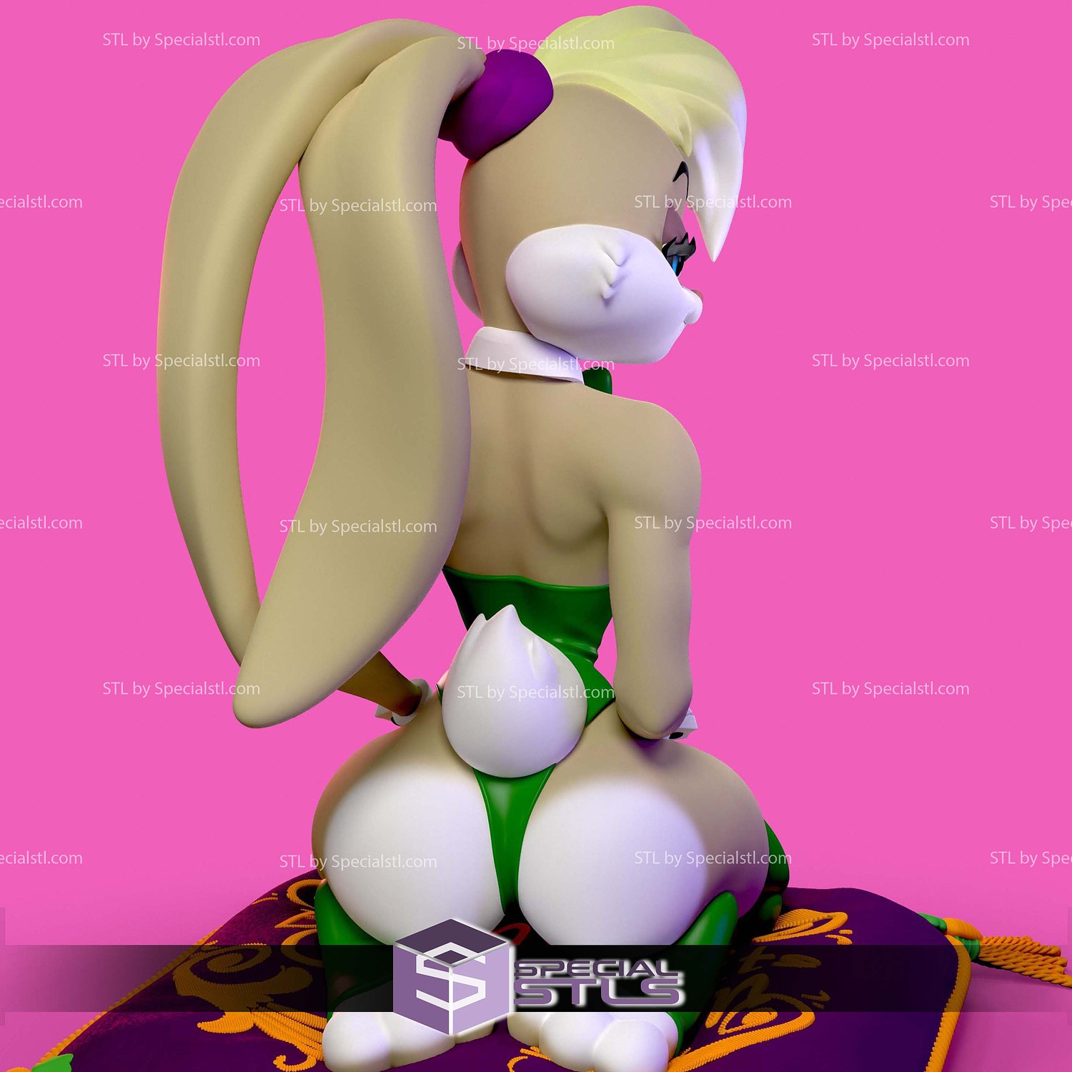 Lola Bunny Bunnysuit Sculptures 3D Printing STL Model — view 4
