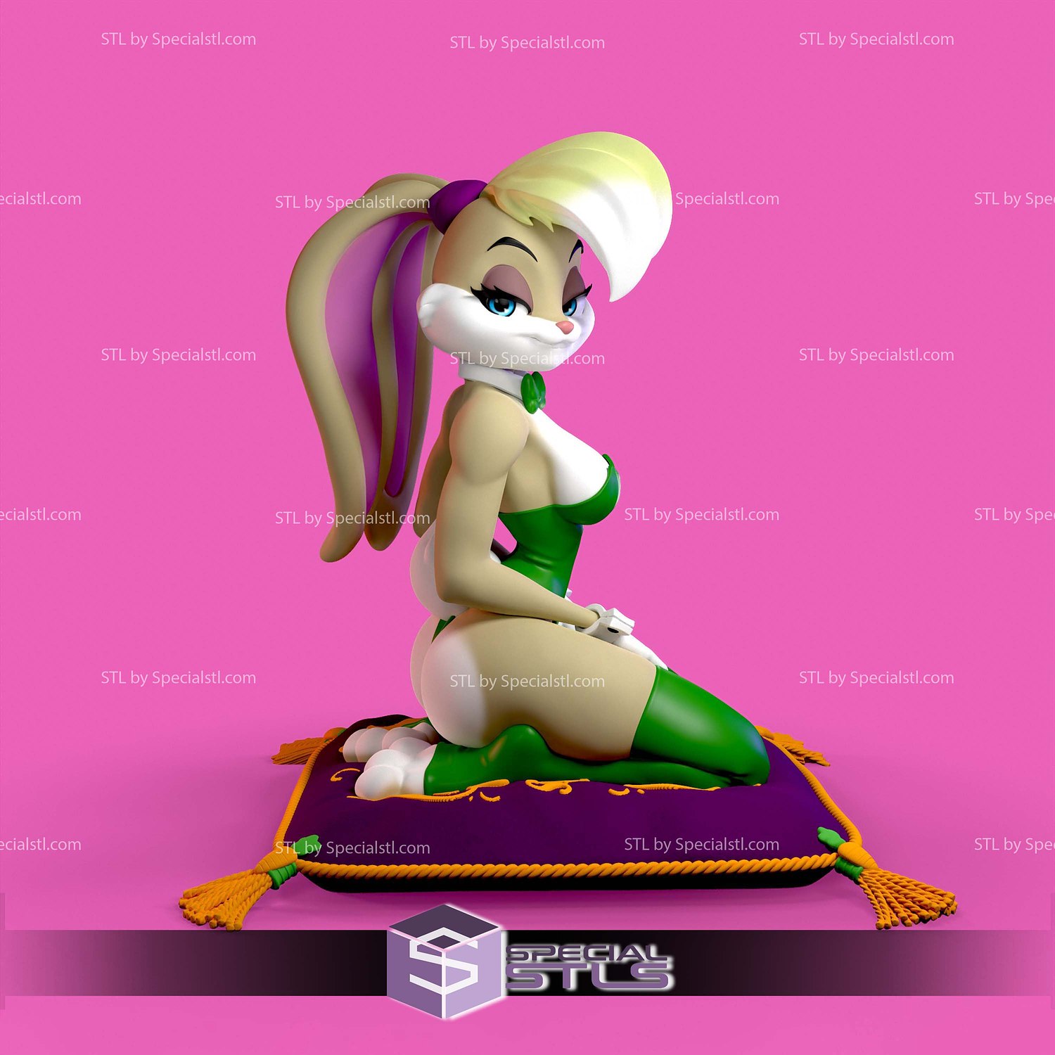 Lola Bunny Bunnysuit Sculptures 3D Printing STL Model — view 5