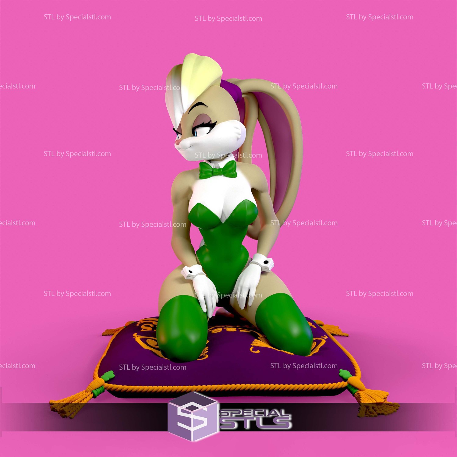Lola Bunny Bunnysuit Sculptures 3D Printing STL Model — view 6