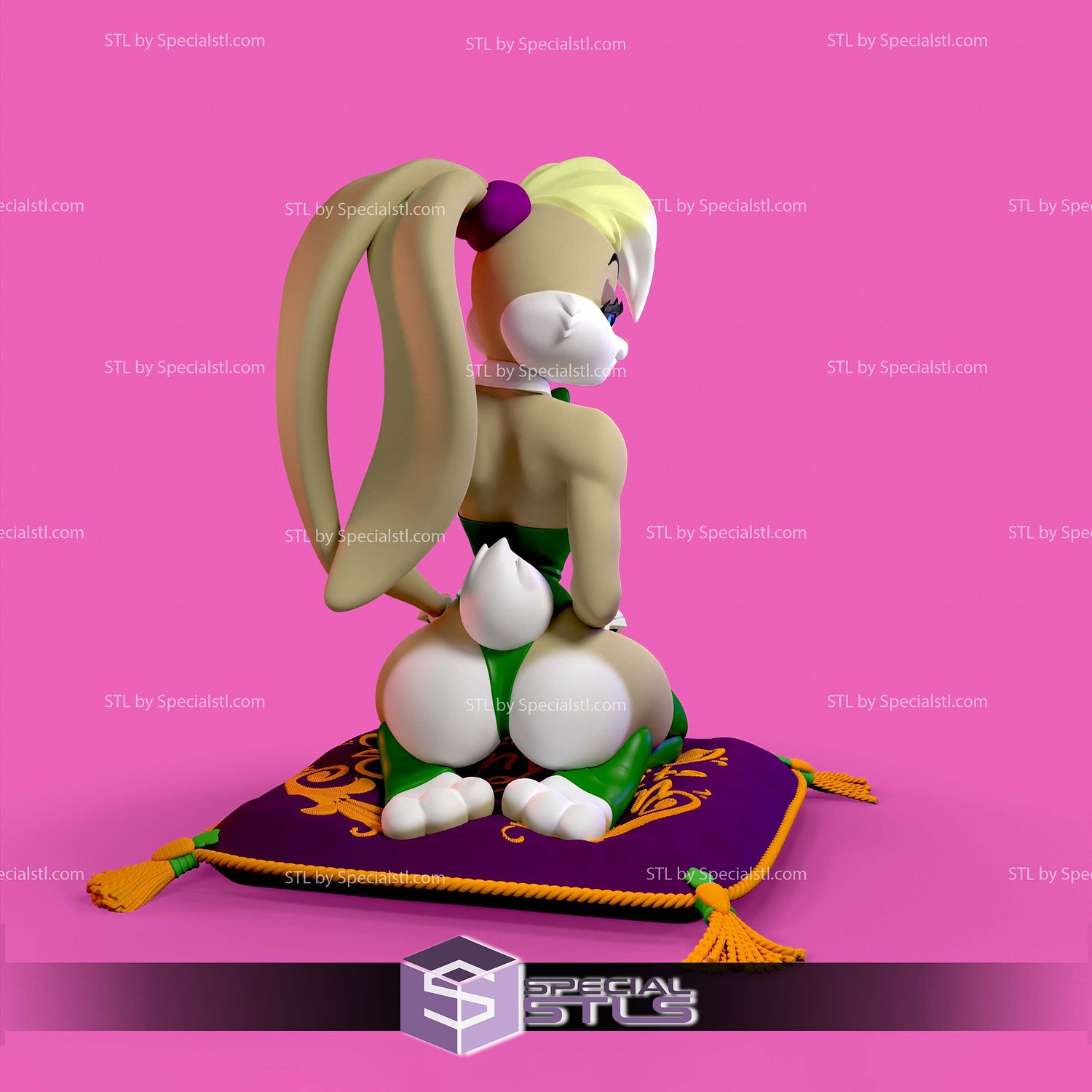 Lola Bunny Bunnysuit Sculptures 3D Printing STL Model — view 8