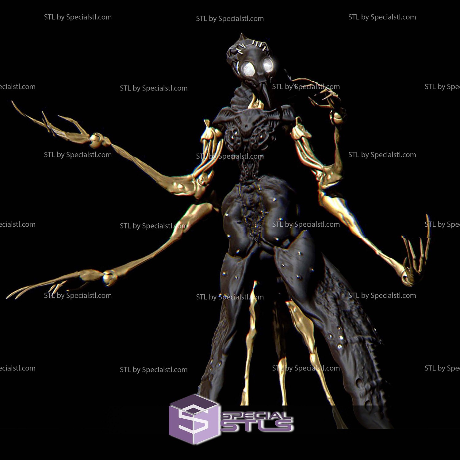 Alien Geist Action Figure 3D Print Files STL Model — view 3