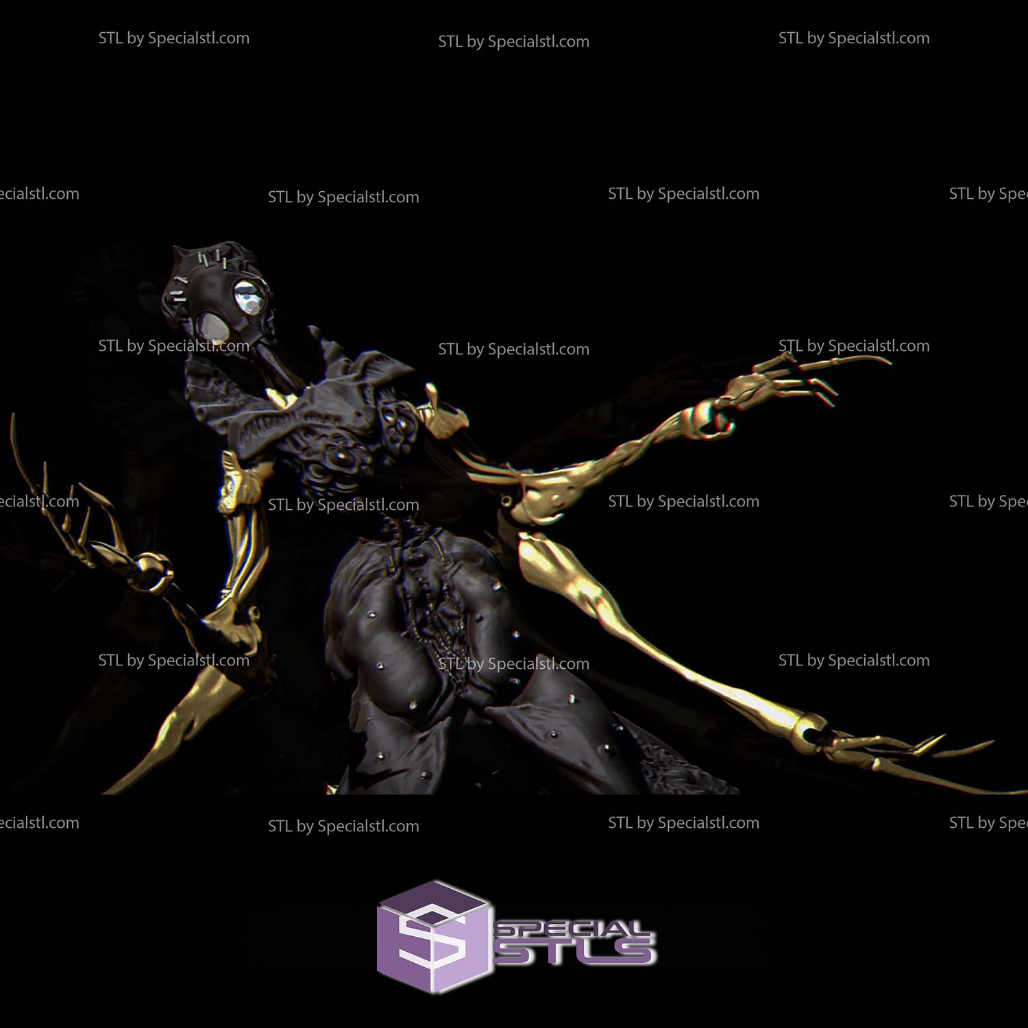 Alien Geist Action Figure 3D Print Files STL Model — view 4