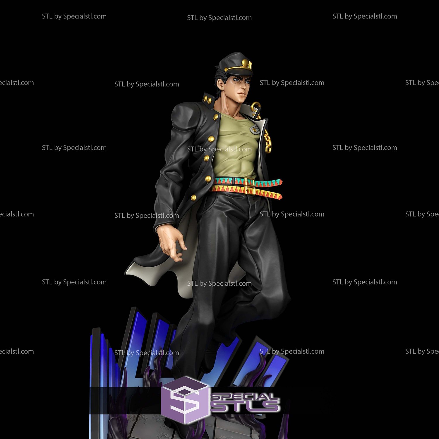Jotaro Kujo Walking 3D Printer Files STL Model — view 4