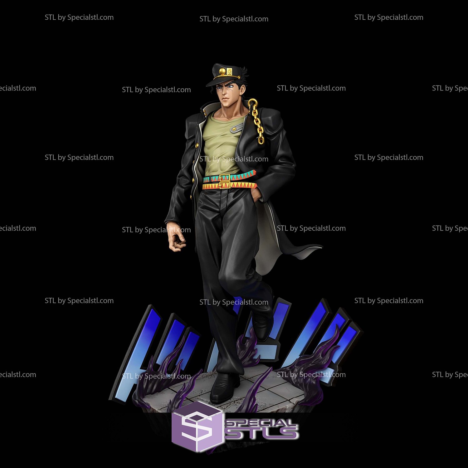 Jotaro Kujo Walking 3D Printer Files STL Model — view 6