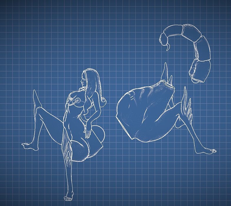 Scorpion Queen  NERISSA 3D STL Model — view 5