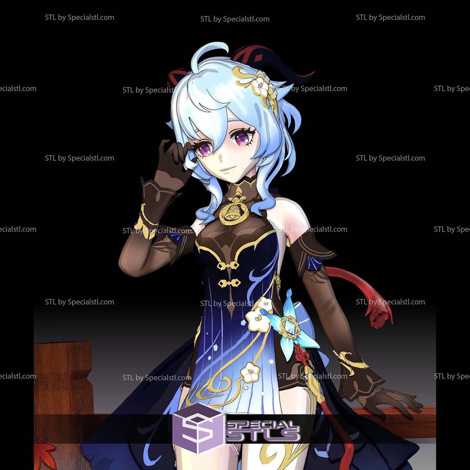 Ganyu Twilight Blossom Genshin Impact Digital STL Files 3D Model — view 2