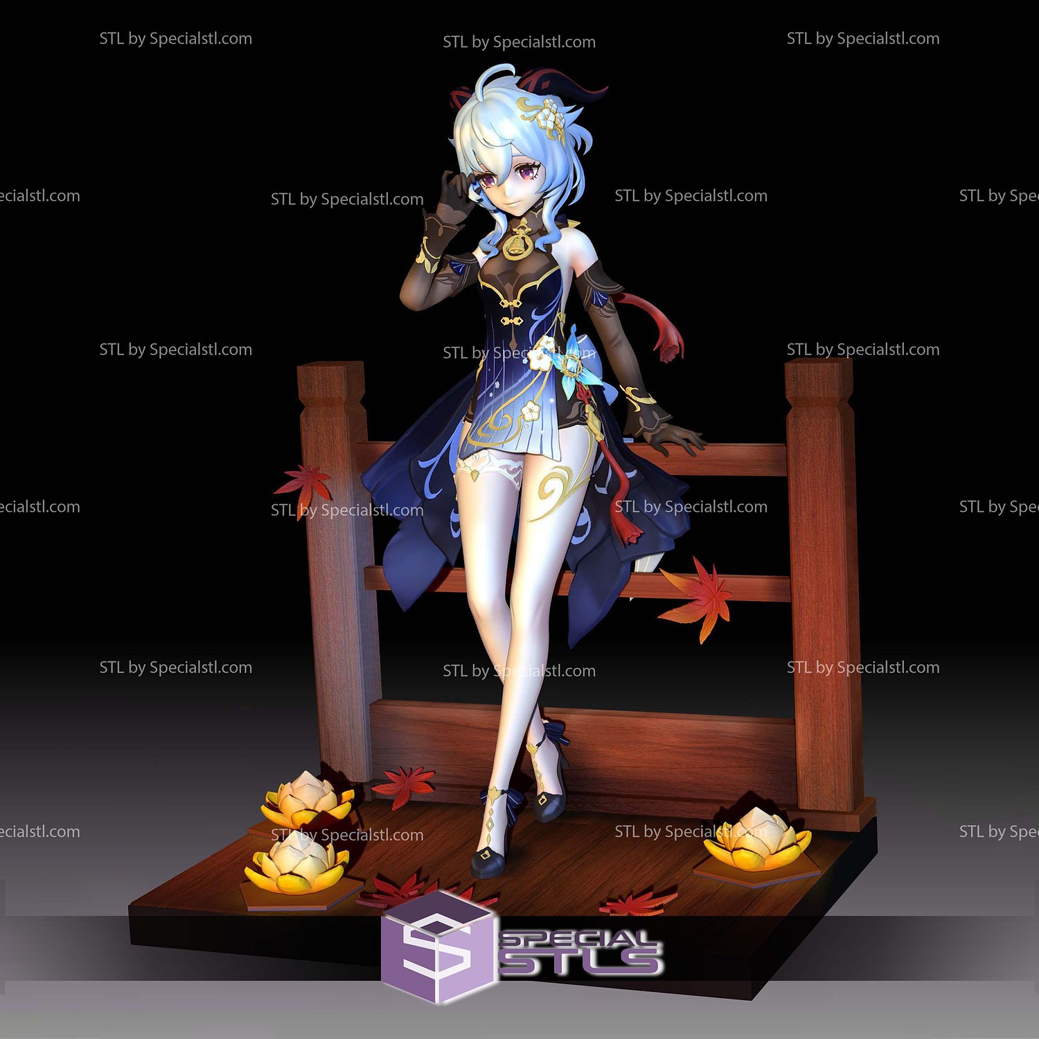 Ganyu Twilight Blossom Genshin Impact Digital STL Files 3D Model — view 4