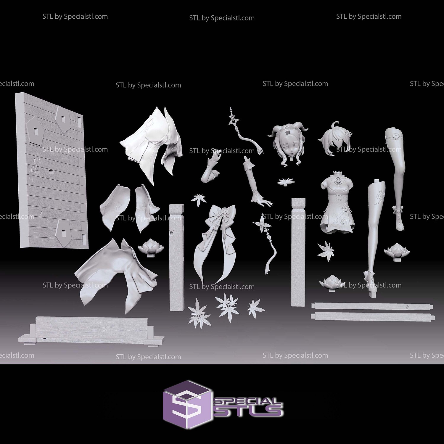 Ganyu Twilight Blossom Genshin Impact Digital STL Files 3D Model — view 5