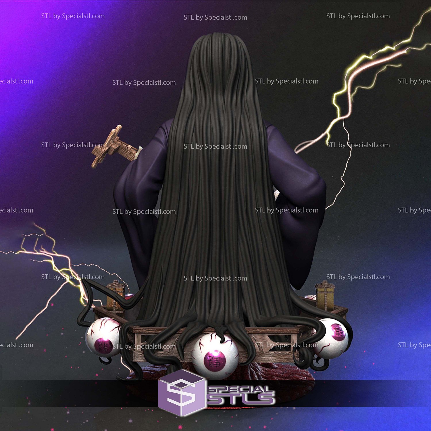 Infinity Castle Nakime Demon Slayer 3D Printer Files Model — view 5