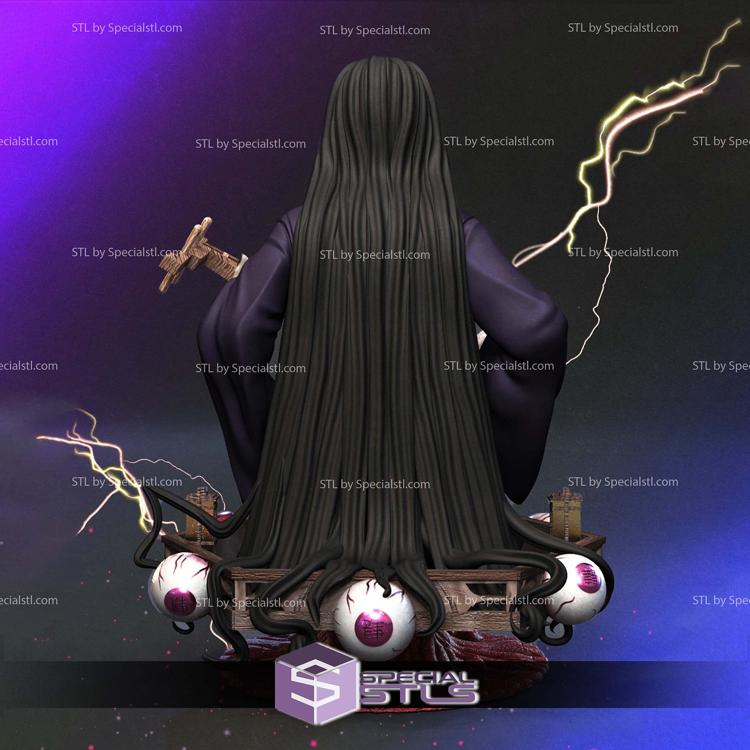 Infinity Castle Nakime Demon Slayer 3D Printer Files Model — view 6