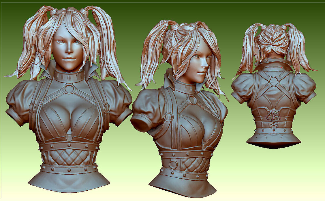 Harley Quinn 3D OBJ Model — view 2