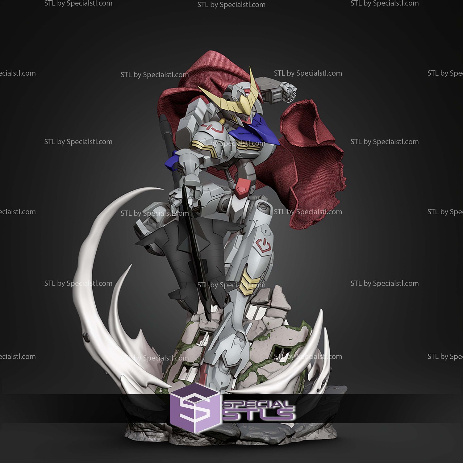Barbatos Gundam 218mm STL Files 3D Model — view 7