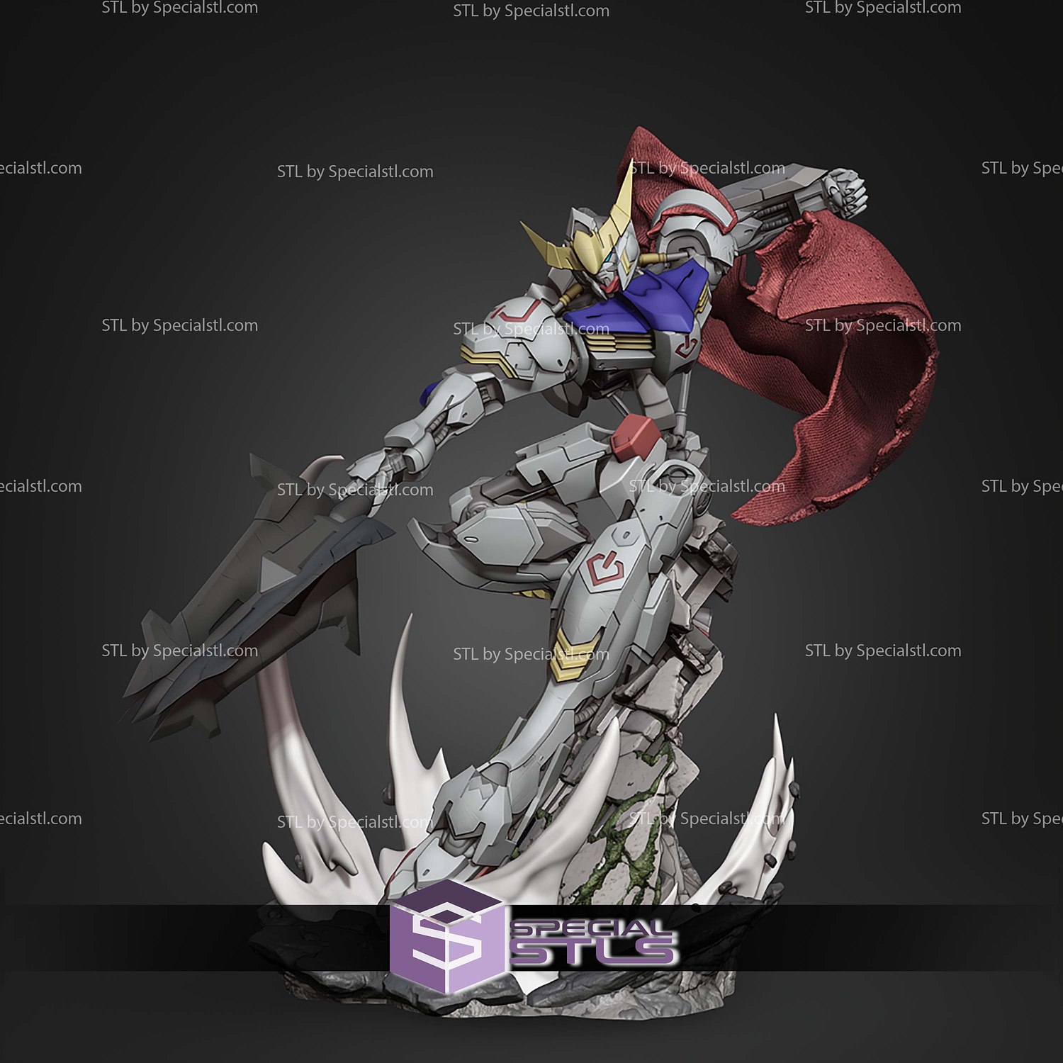 Barbatos Gundam 218mm STL Files 3D Model — view 8