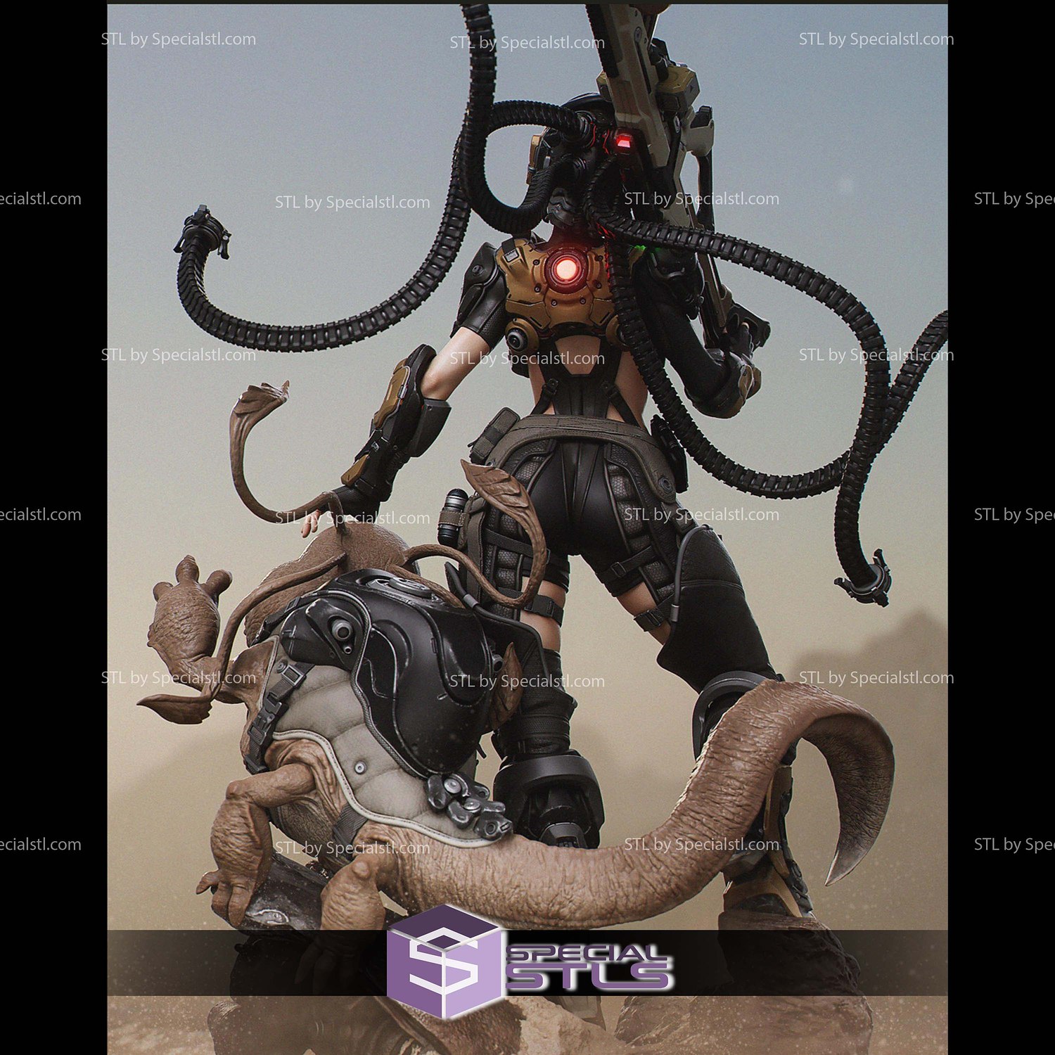 Kyla Scifi Girl 1-6 STL Files 3D Model — view 2